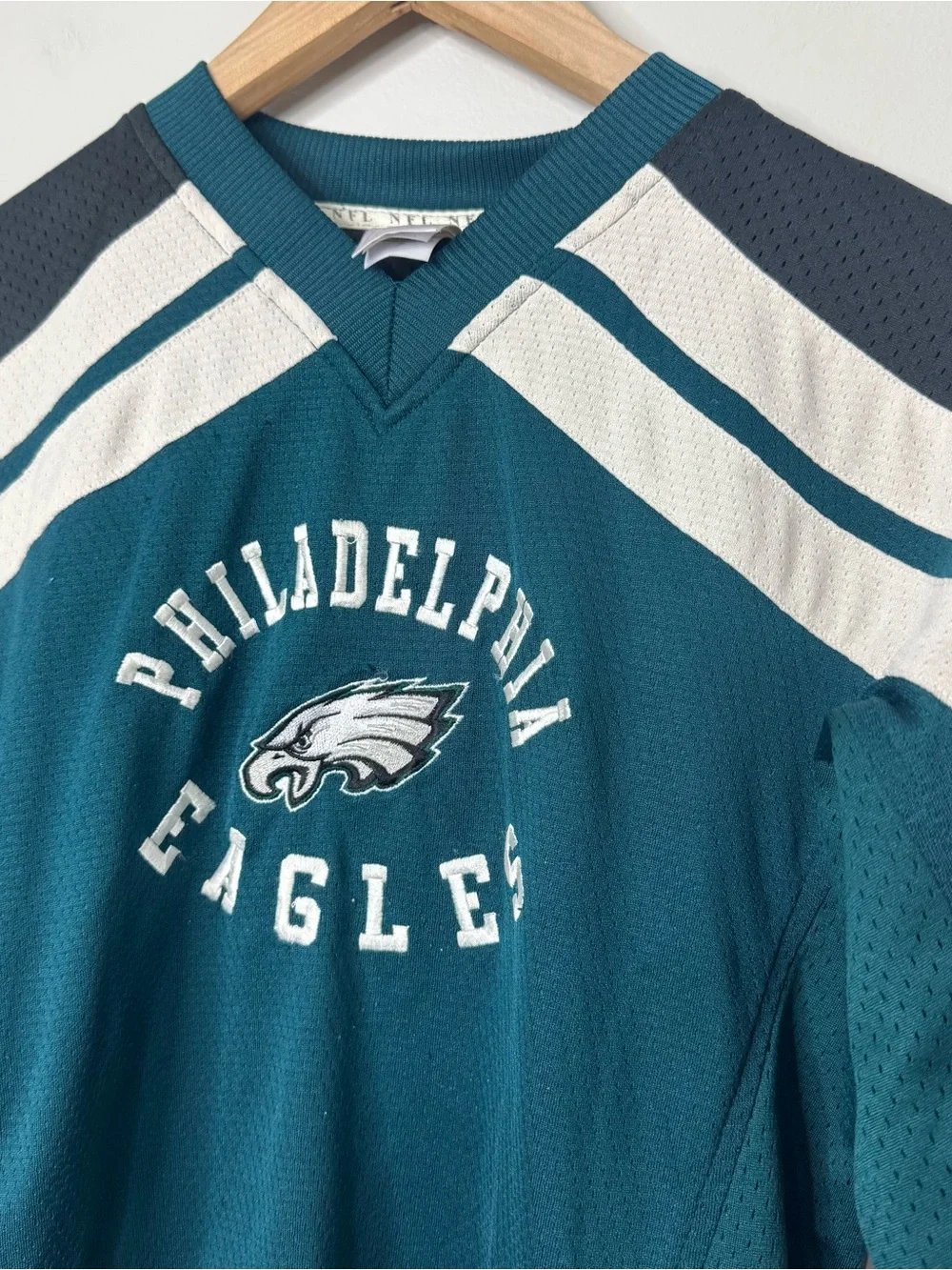 Philadelphia Eagles Kids Mesh Long Sleeve Jersey Shirt Med
